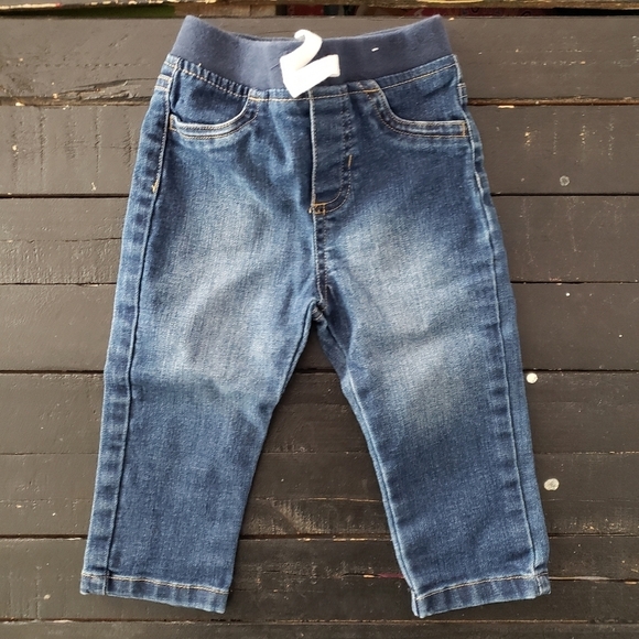 Garanimals Baby Boy 18 Months Medium Wash Denim Pull On Pants Jeans - Picture 1 of 3